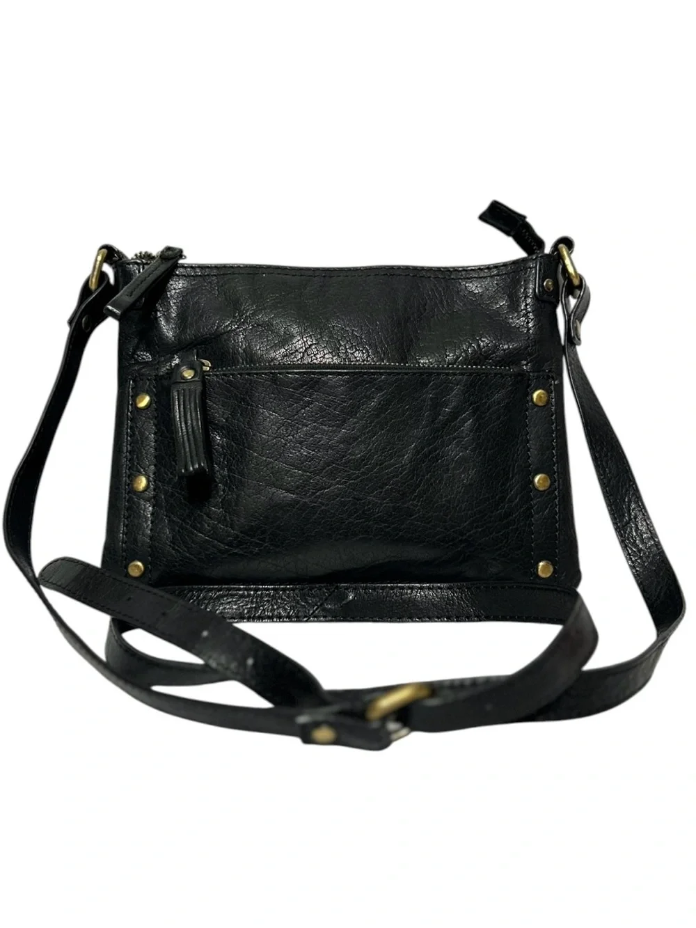 Diba True Crossbody Bag Small Black Pebbled Leather Shoulder Crossbody Purse